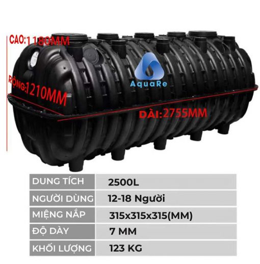 bể phốt nhựa 2500L